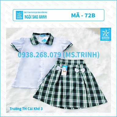 ÁO HỌC SINH NỮ 72B - TIỂU HỌC CÁI KHẾ 3